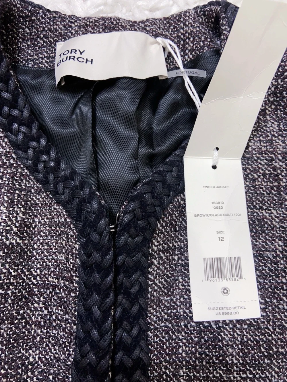 NWT $998 Tory Burch Tailored Wool Tweed Jacket